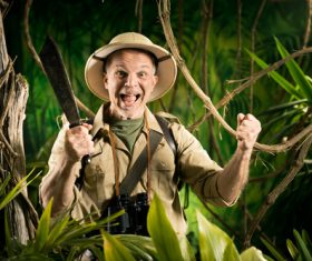 Man who survives in the wild Stock Photo 04