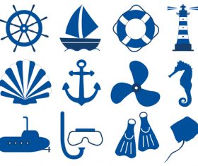 Maritim icons set 01