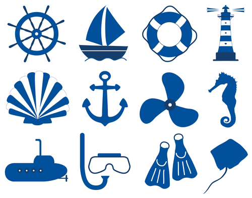 Maritim icons set 01