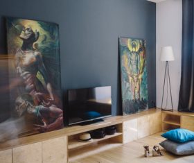 Modern design loft apartment Stock Photo