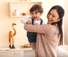 Mother and Baby Girl Stock Photo 02