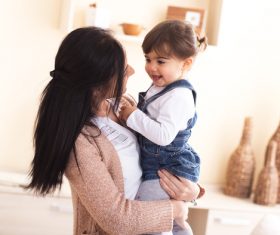 Mother and Baby Girl Stock Photo 04