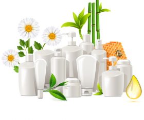 Natural Cosmetics Concept vectors material