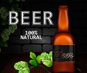 Natural beer background vectors