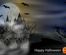 Night halloween background design vector 01