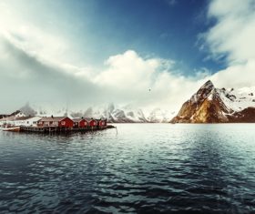 Norwegian Bay Chalet Stock Photo 01