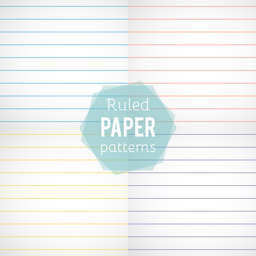Notepad paper pattern design vector 06
