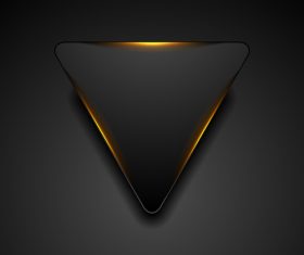 Orange black glow triangle background vector