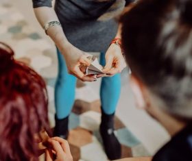 Origami girls Stock Photo 02