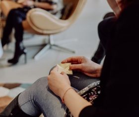 Origami girls Stock Photo 03