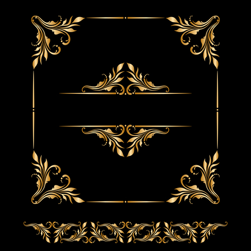 Ornament luxury frame with decor vectors