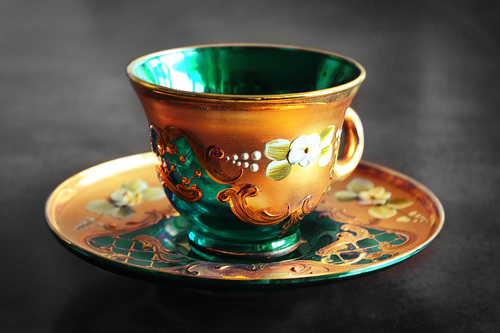 Ornamental tea cup Stock Photo