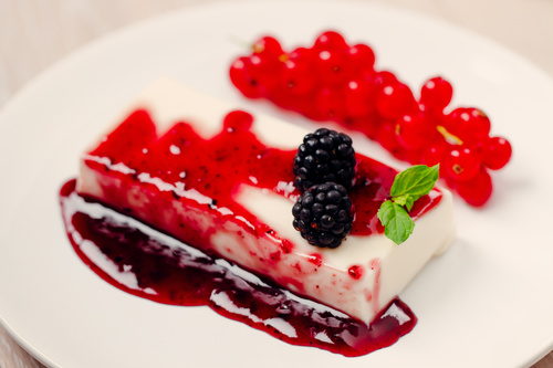 Panna cotta with fresh berries Stock Photo 04 free download
