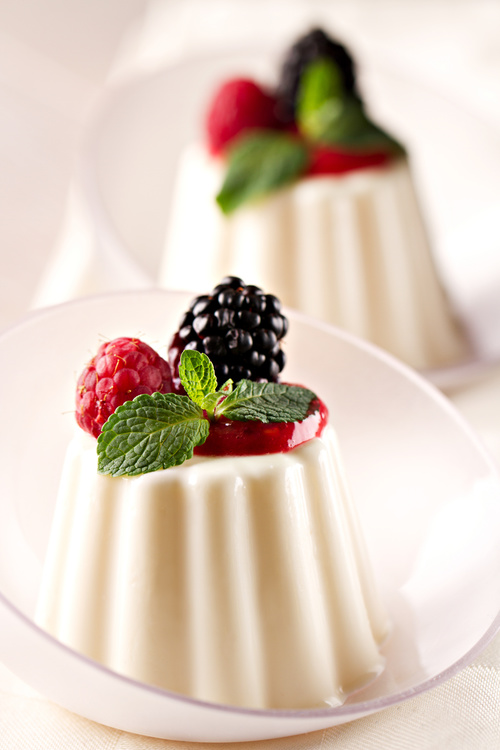 Panna cotta with fresh berries Stock Photo 06 free download