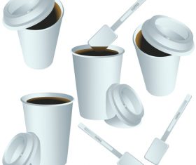 Paper coffee cup illustration vector