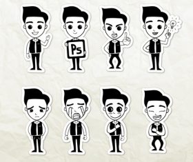 People dynamic vector illustration