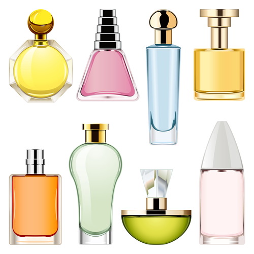 Perfume design vectors material 01