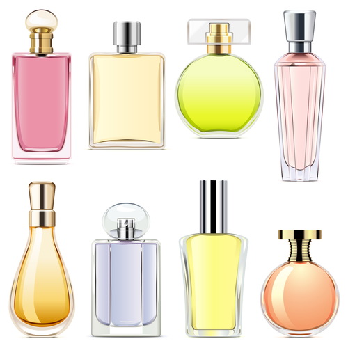 Perfume design vectors material 02