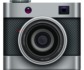 Photo camera icons material 02