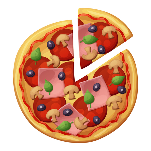 Pizza design illustration vectors 01