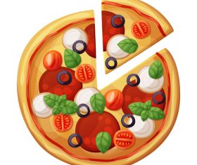 Pizza design illustration vectors 02
