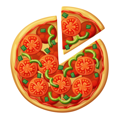 Pizza design illustration vectors 03