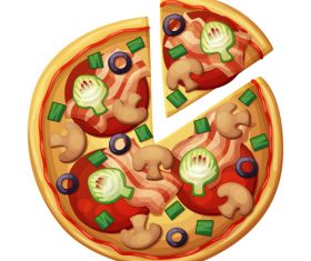 Pizza design illustration vectors 05