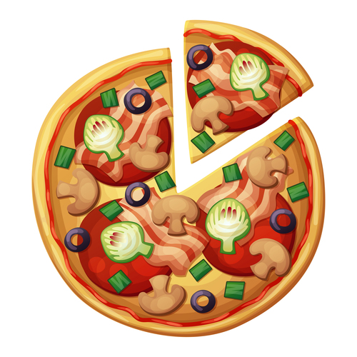 Pizza design illustration vectors 05
