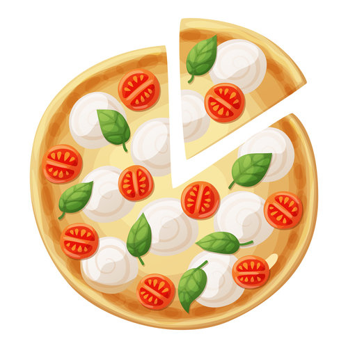 Pizza design illustration vectors 06