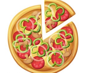 Pizza design illustration vectors 07