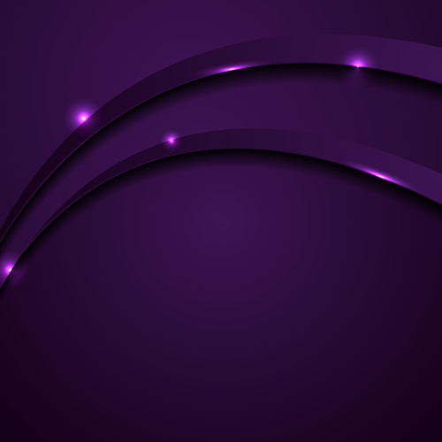 Purple glow waves background vector