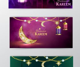 Ramadan kareem greenting cards desgin vector 01