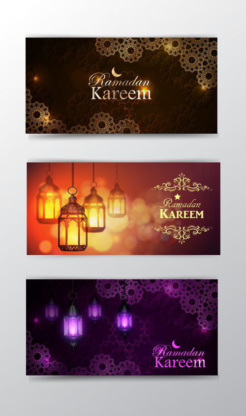 Ramadan kareem greenting cards desgin vector 06