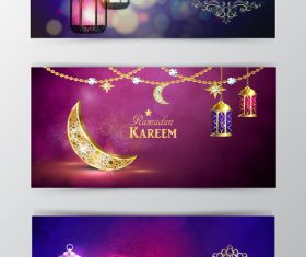 Ramadan kareem greenting cards desgin vector 07