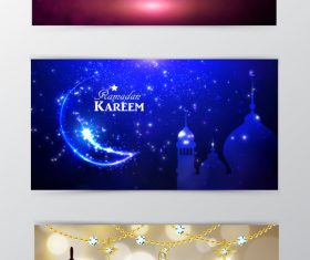 Ramadan kareem greenting cards desgin vector 08