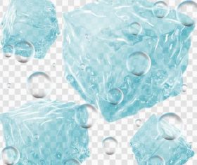 Realistic ice cube design vector illustration 03
