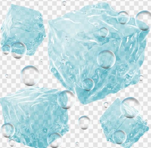 Realistic ice cube design vector illustration 03