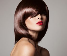 Red hair model with perfect glossy hair Stock Photo 03