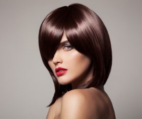Red hair model with perfect glossy hair Stock Photo 04