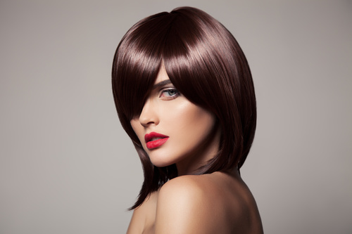 Red hair model with perfect glossy hair Stock Photo 04