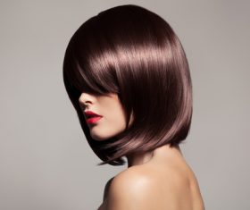 Red hair model with perfect glossy hair Stock Photo 06