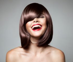 Red hair model with perfect glossy hair Stock Photo 10