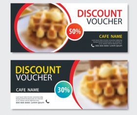 Restaurant gift voucher templae vector 01