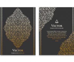 Retro luxury decor cover template vector 04