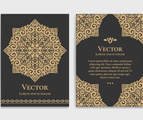 Retro luxury decor cover template vector 08