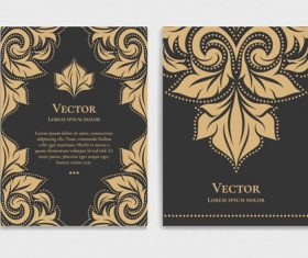 Retro luxury decor cover template vector 09