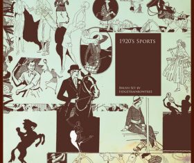 Retro sport photoshop brushes