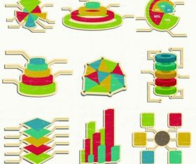 Retro statistic chart picture vector