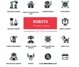 Roboots icon vector
