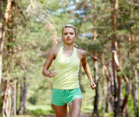 Running beauty Stock Photo